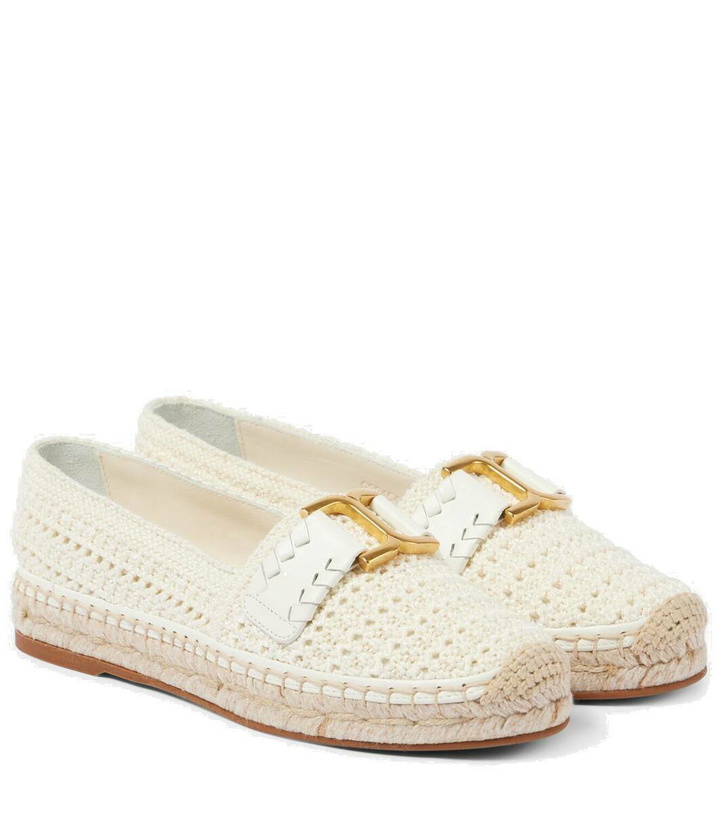 Photo: Chloé Marcie leather-trimmed crochet espadrilles