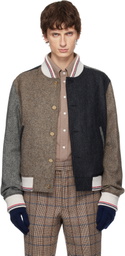 Thom Browne Multicolor Button Up Bomber Jacket
