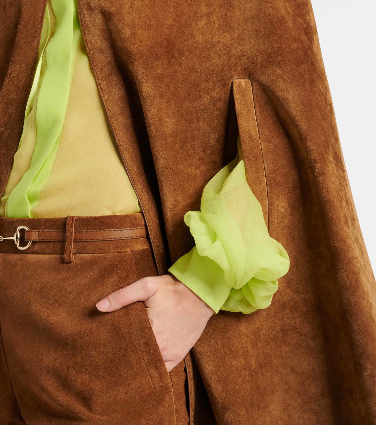 Gucci Horsebit suede cape