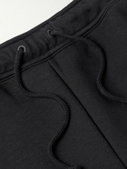 Nike - Straight-Leg Logo-Print Cotton-Blend Tech Fleece Sweatpants - Black