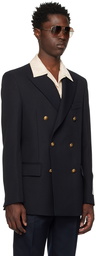 Golden Goose Navy Double-Breasted Blazer