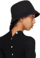 CFCL Black Mesh Knit Beach Hat