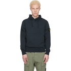 Stone Island Navy 6100062 Organic Cotton Fleece Hoodie
