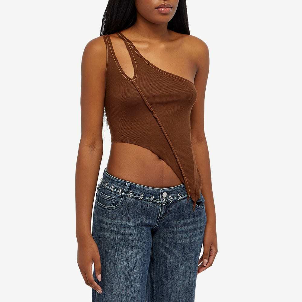 Sami Miro Vintage Women's Asymmetric Tank Top in Double Dyed