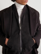 TOM FORD - Suede Bomber Jacket - Brown