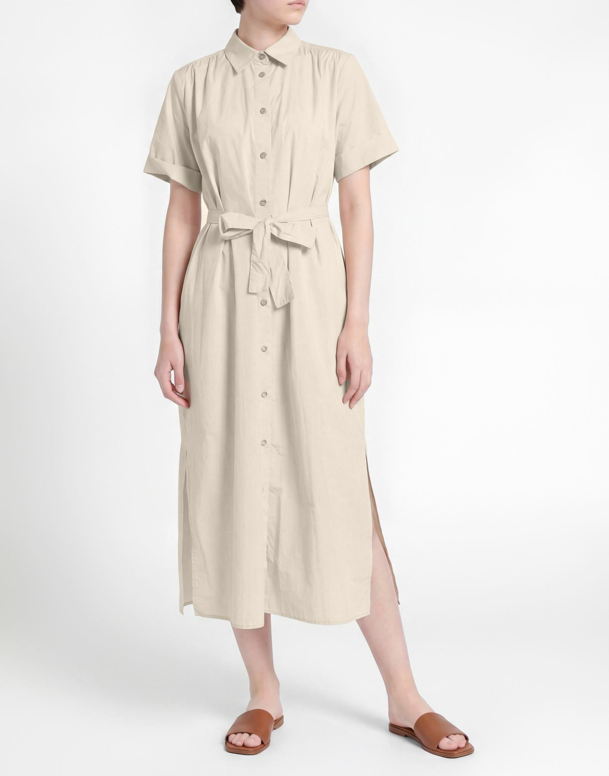 Peserico Womens Midi dress in Beige