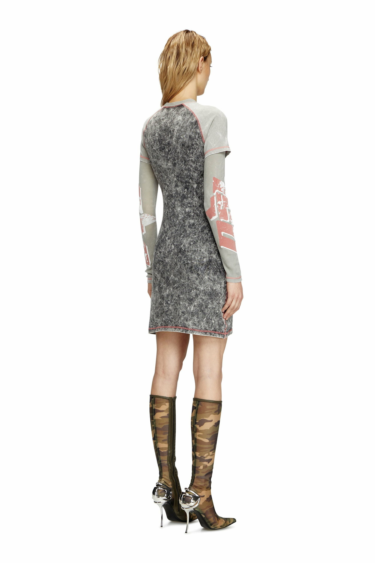 Diesel Layered mini dress - Dresses Womens in Black Diesel