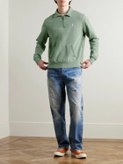 Polo Ralph Lauren - Logo-Embroidered Cotton-Jersey Half-Zip Sweatshirt - Green