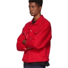 Nasaseasons Red Reworked Denim Jacket