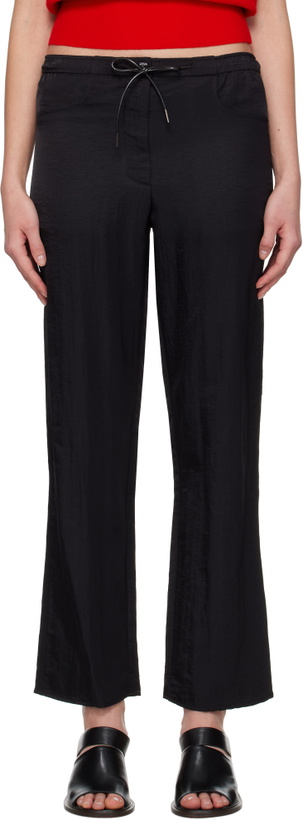 Photo: Nothing Written Black Nylon Drawstring Lounge Pants