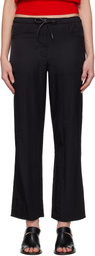 Nothing Written Black Nylon Drawstring Lounge Pants