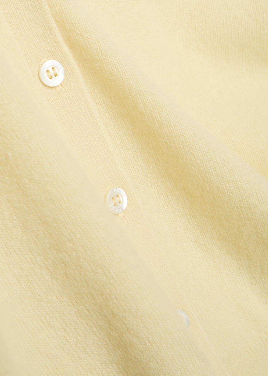 Paige Brioche Cashmere Cardigan Yellow