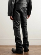 Enfants Riches Déprimés - Straight-Leg Panelled Leather Trousers - Black