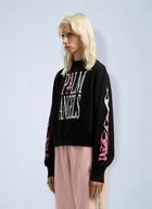Palm Angels Flames Fitted Crew Sweatshirt