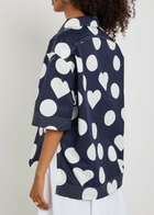 Jacquemus La Chemise Marin Polka dot Cotton-poplin Shirt Navy