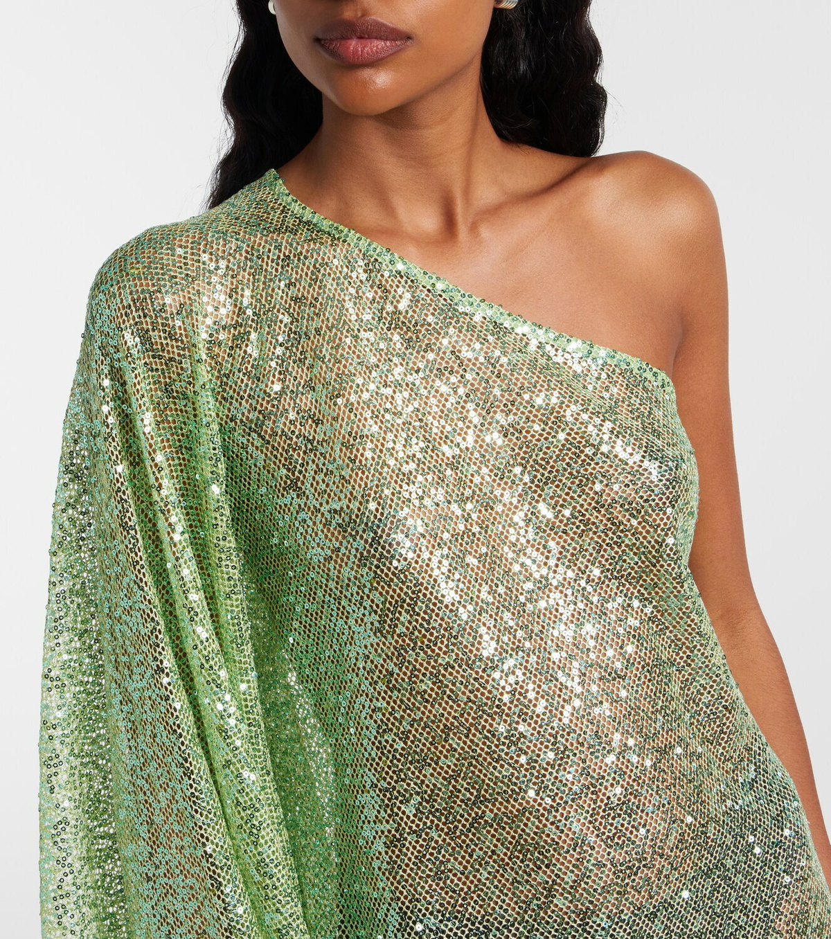 Taller Marmo Es Trench one-shoulder sequined minidress