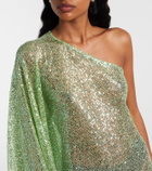 Taller Marmo Es Trench one-shoulder sequined minidress