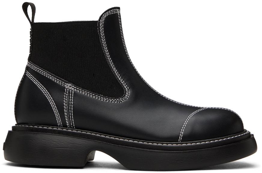 GANNI Black Everyday Low Chelsea Boots GANNI