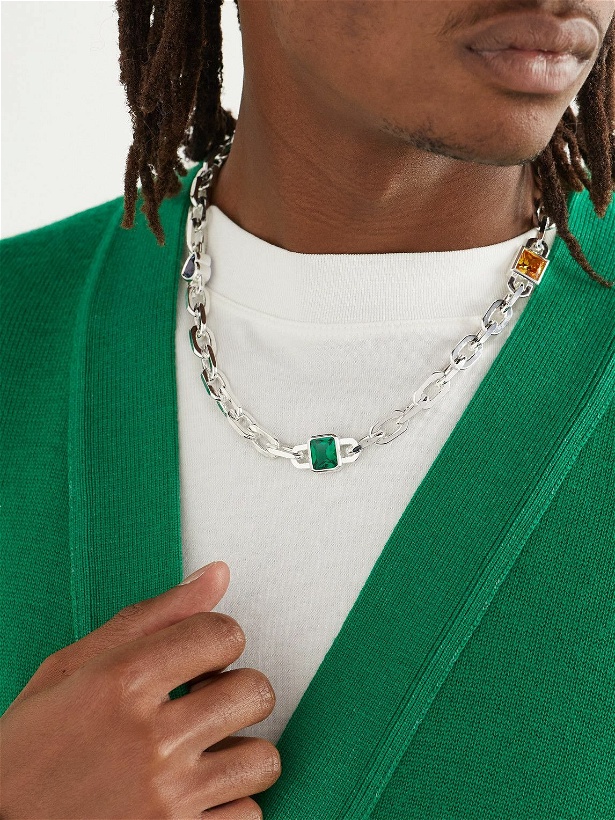Photo: Hatton Labs - La Croisette XL Sterling Silver Cubic Zirconia Chain Necklace