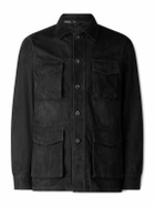 J. Mueser - Suede Overshirt - Black