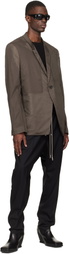 Rick Owens Black Temple Wedge Heeled Sliver Chelsea Boots