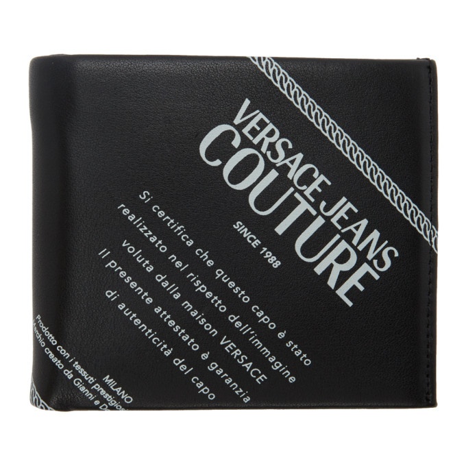 Photo: Versace Jeans Couture Black Warranty Logo Bifold Wallet