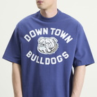 Unlikely Dry Goods Men's "BULLDOGS" Graphic T-Shirt in Blue
