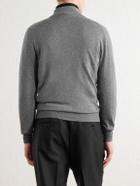 Canali - Wool Zip-Up Sweater - Gray