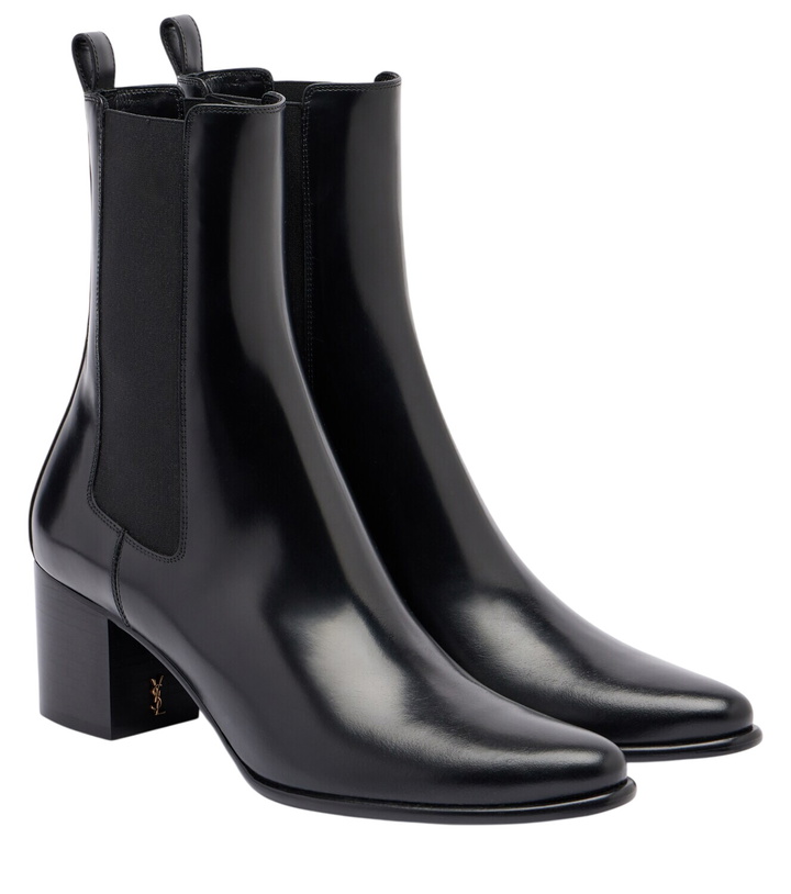 Photo: Saint Laurent Jill 60 leather ankle boots