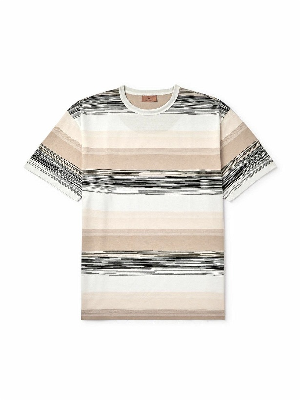 Photo: Missoni - Space-Dyed Cotton-Jersey T-Shirt - Neutrals