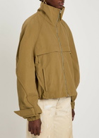 Acne Studios Logo-embroidered Poplin Jacket Khaki