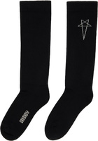 Rick Owens DRKSHDW Black Concordians Pentagram Knee High Socks