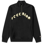 ICECREAM Men's Quarter Zip Sweat in Black