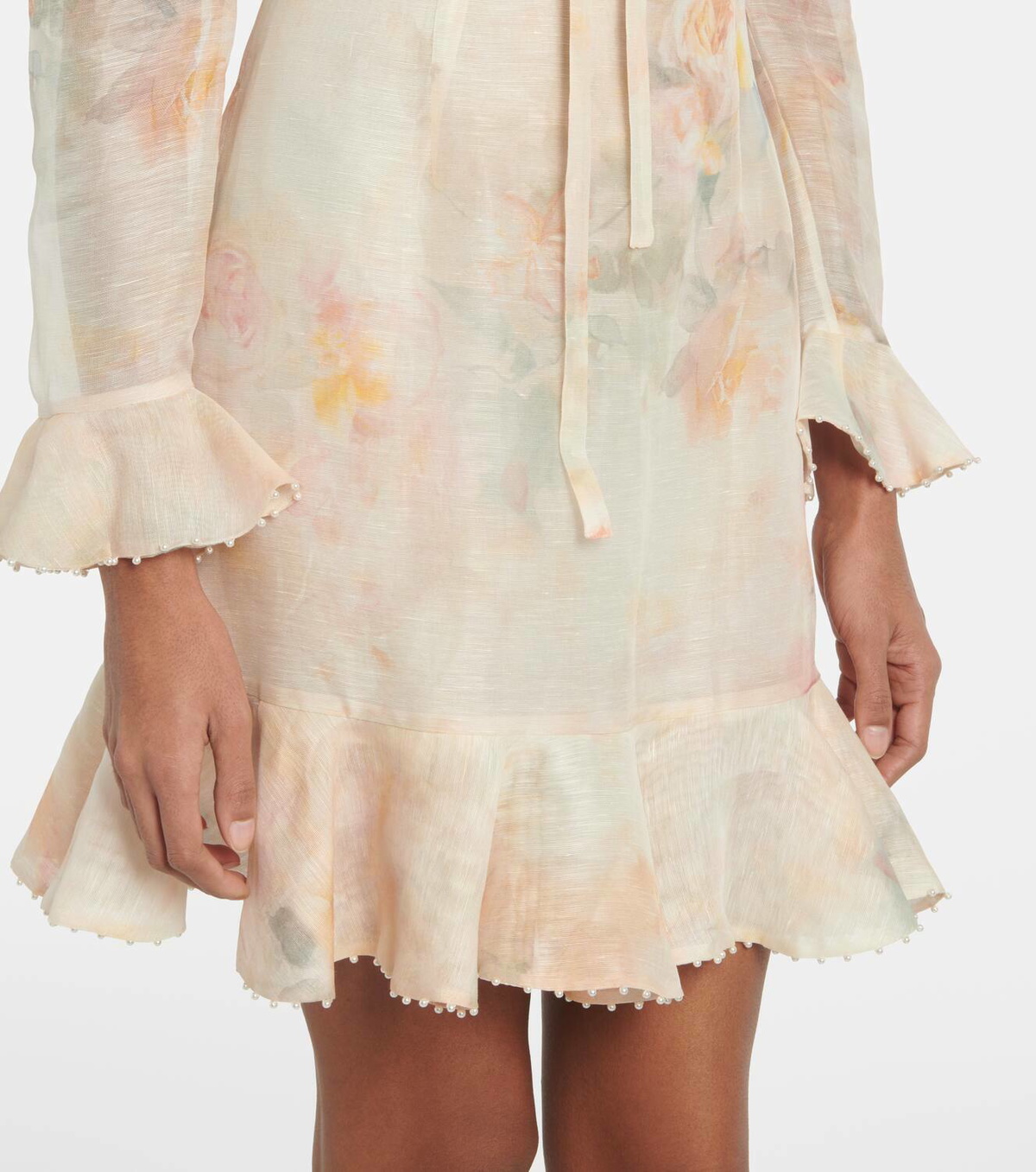 【Zimmermann】Crush floral linen and silk minidress Zimmermann Crush floral linen and silk minidress Zimmermann