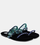 Dries Van Noten Embellished PVC slides