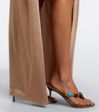Christopher Esber Embellished draped jersey lamé gown
