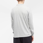 Auralee Men's Long Sleeve Mock Neck T-Shirt in Heather Grey