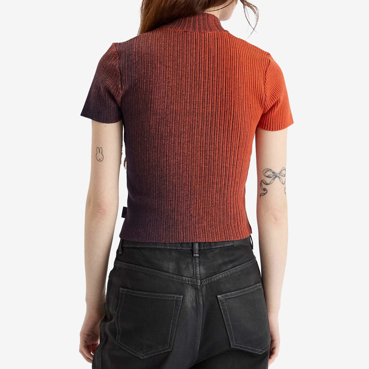Air Jordan Women's W Zip Knit Top in Cave Purple/Mantra Orange
