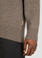 V-neck Sweater in Brown