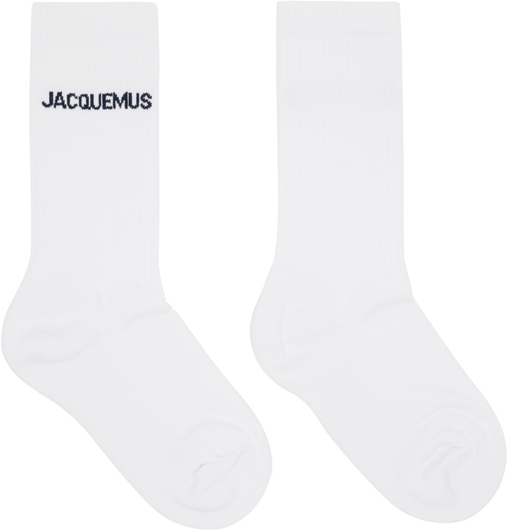Photo: JACQUEMUS White Les Classiques 'The Jacquemus' Socks