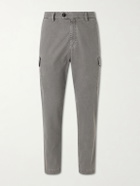 Brunello Cucinelli - Slim-Fit Tapered Cotton-Twill Cargo Trousers - Gray