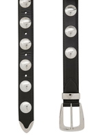 Khaite Benny Studded Leather Belt Black