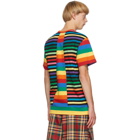 Comme des Garcons Homme Plus Multicolor Horizontal Stripe T-Shirt
