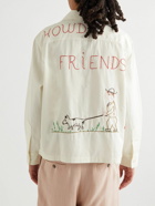 BODE - Houdy Camp-Collar Embroidered Cotton-Canvas Shirt - White