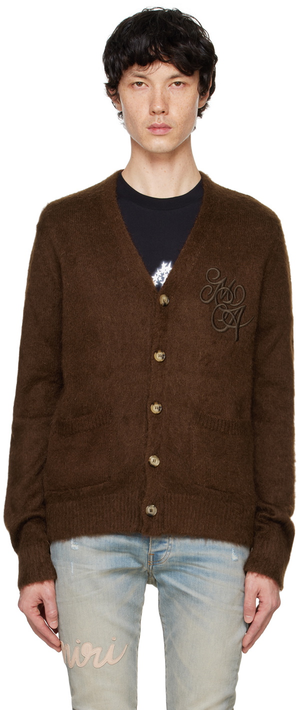 AMIRI Brown MA Swirl Cardigan Amiri