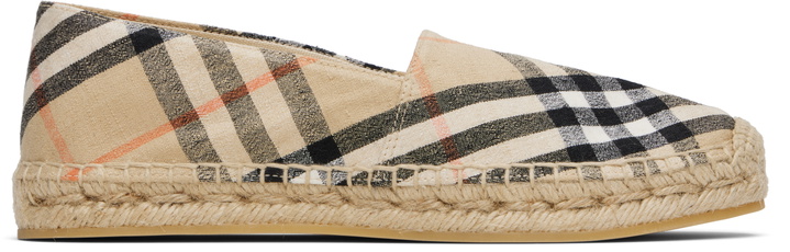 Photo: Burberry Beige Check Mews Espadrilles​