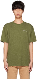 Saturdays NYC Green Speckled Chain Script T-Shirt