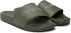Off-White Khaki Bookish Slides