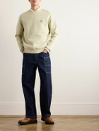 Maison Kitsuné - Logo-Appliquéd Cotton-Jersey Sweatshirt - Green