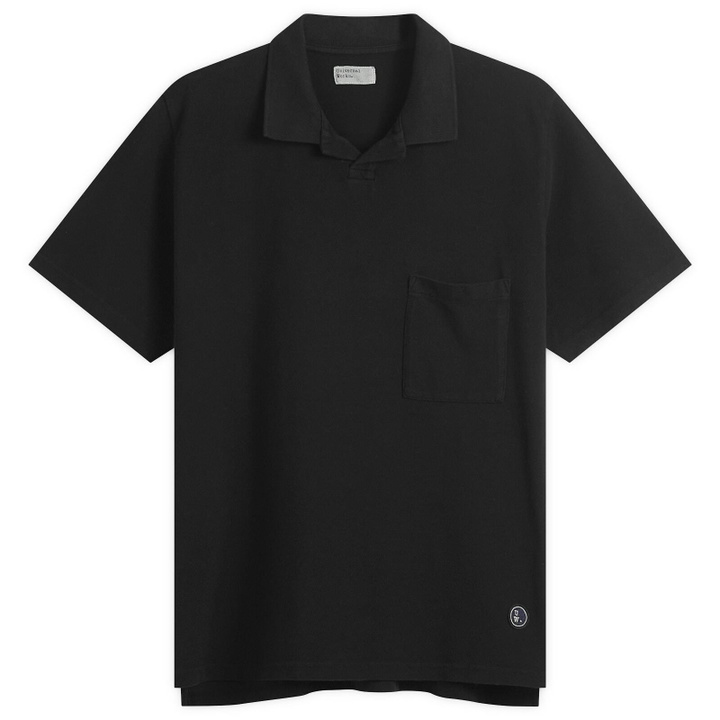 Photo: Universal Works Men's Piquet Vacation Polo in Black